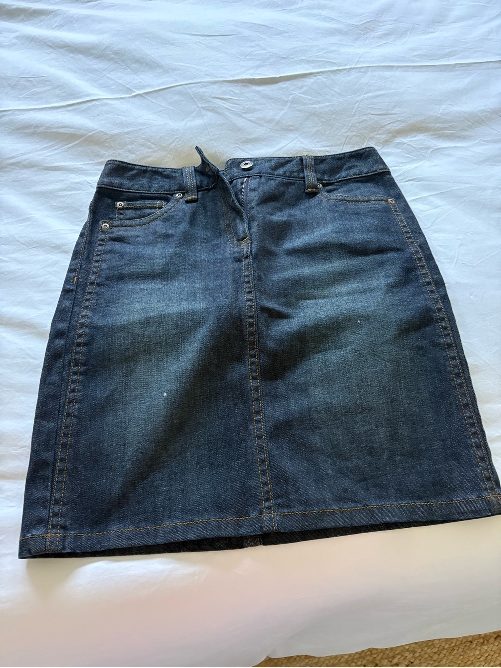 Ann Taylor Dark Blue Denim Skirt
